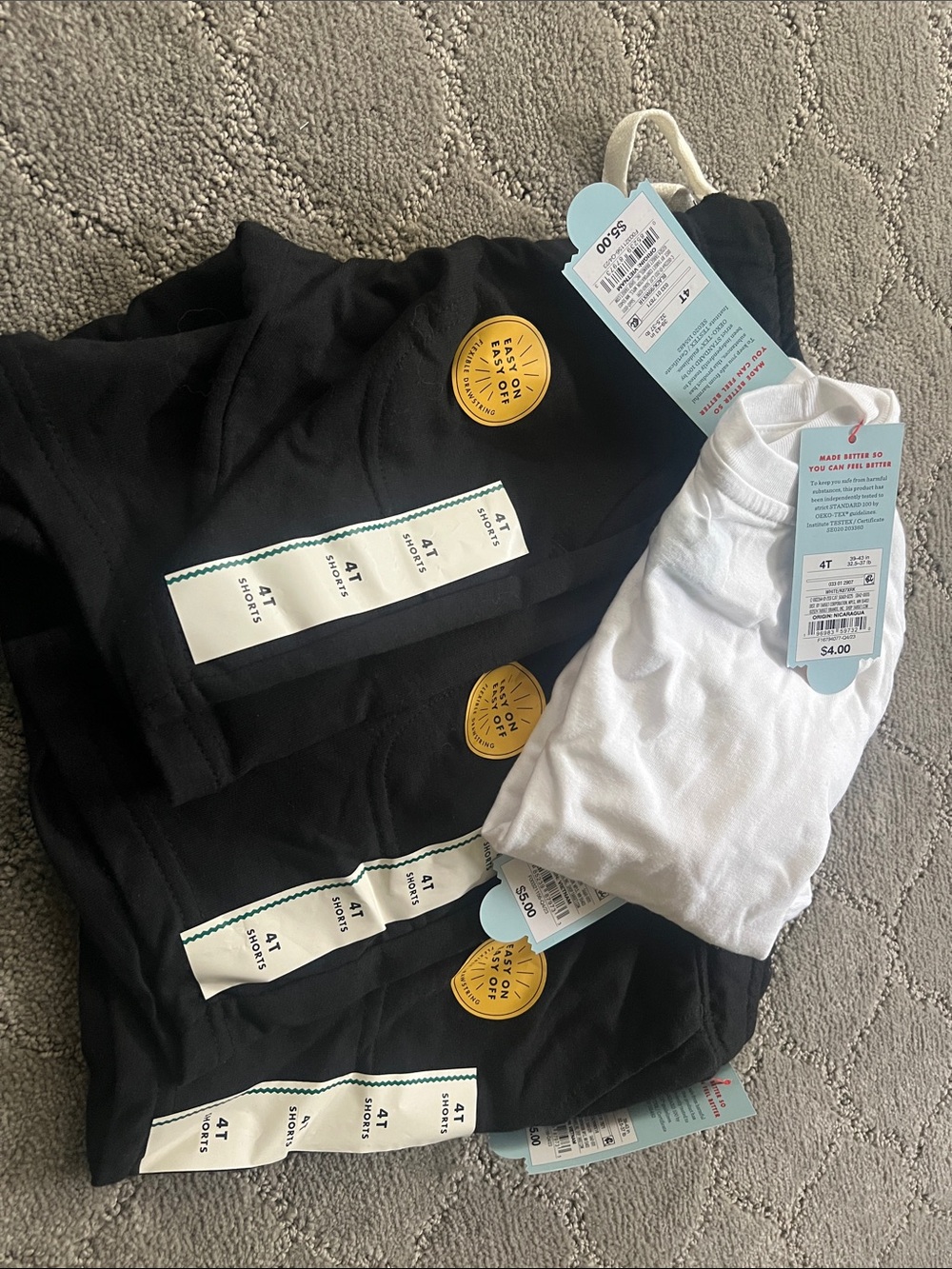 Cat & Jack Black and White Kids Knit Shorts - Pack